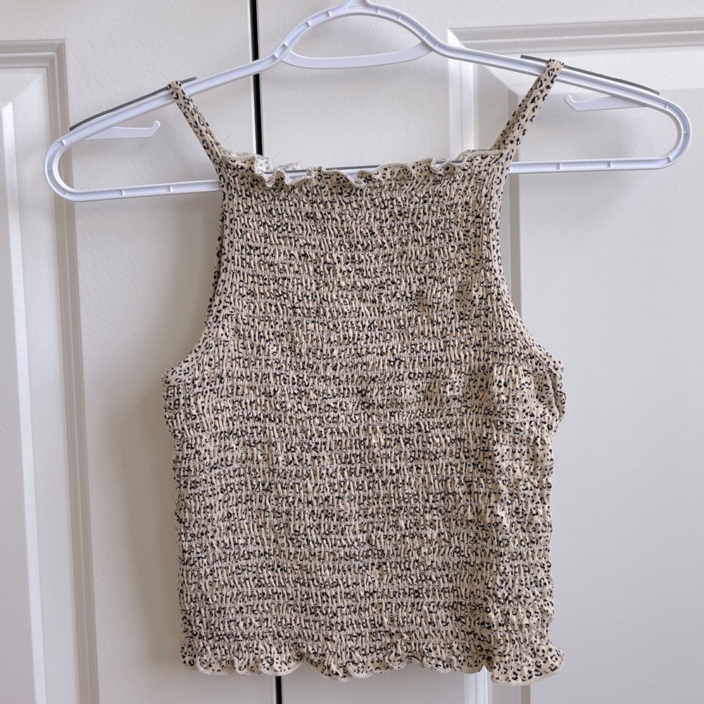 Gaze animal print crop top